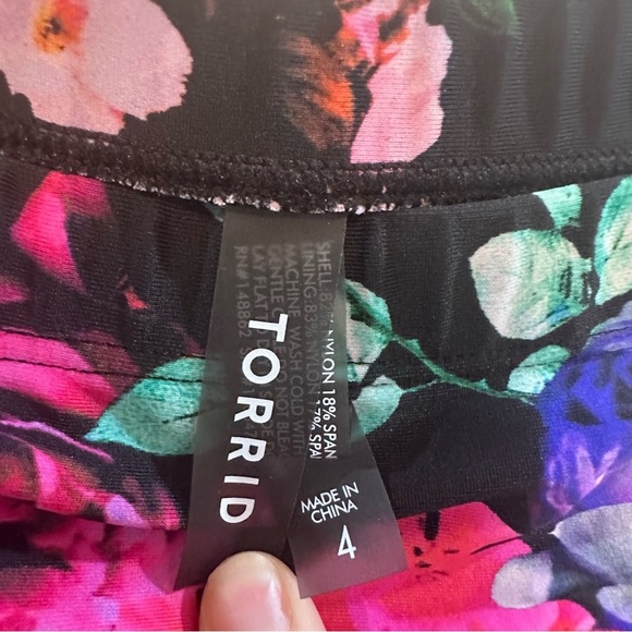 TORRID ruched floral high-waisted swim bottom - Picture 10 of 10